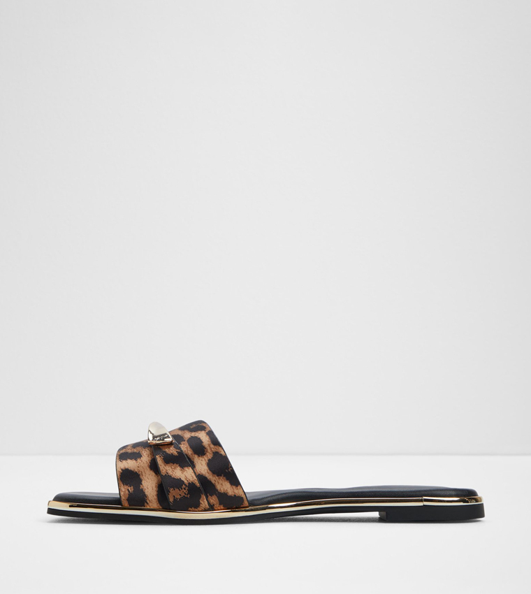 DARLINA Animal Printed Flat Sandals