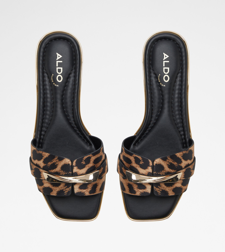DARLINA Animal Printed Flat Sandals