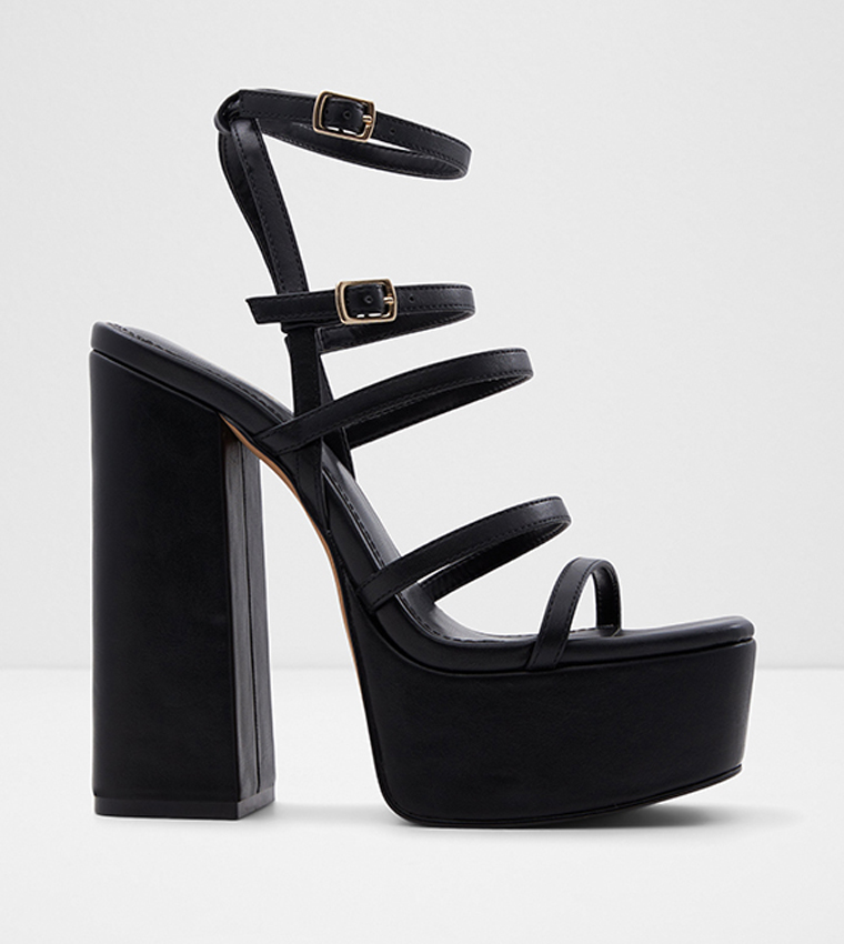 Platform block heel sandals top