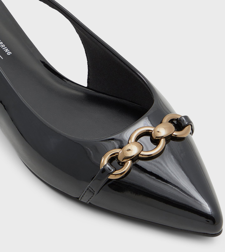 DARYA Metal Accent Slingback Flats