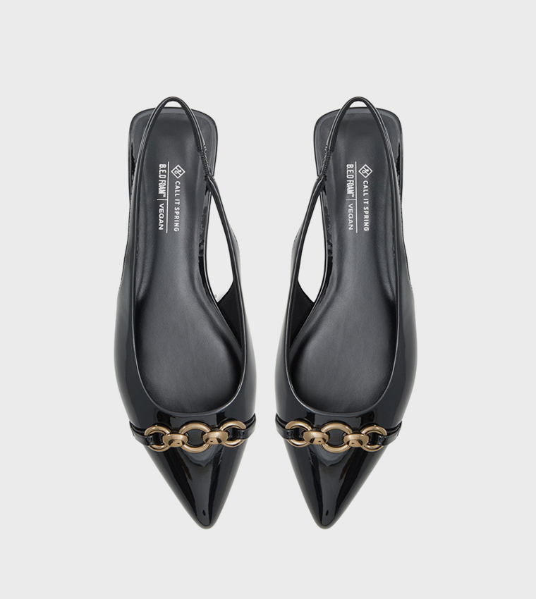 DARYA Metal Accent Slingback Flats