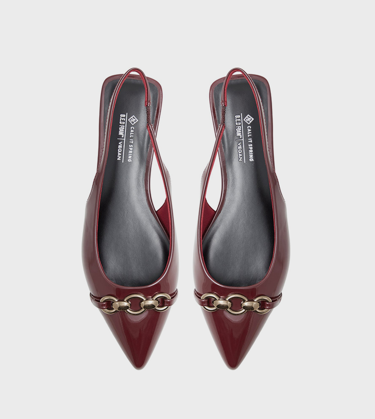 DARYA Metal Accent Slingback Flats
