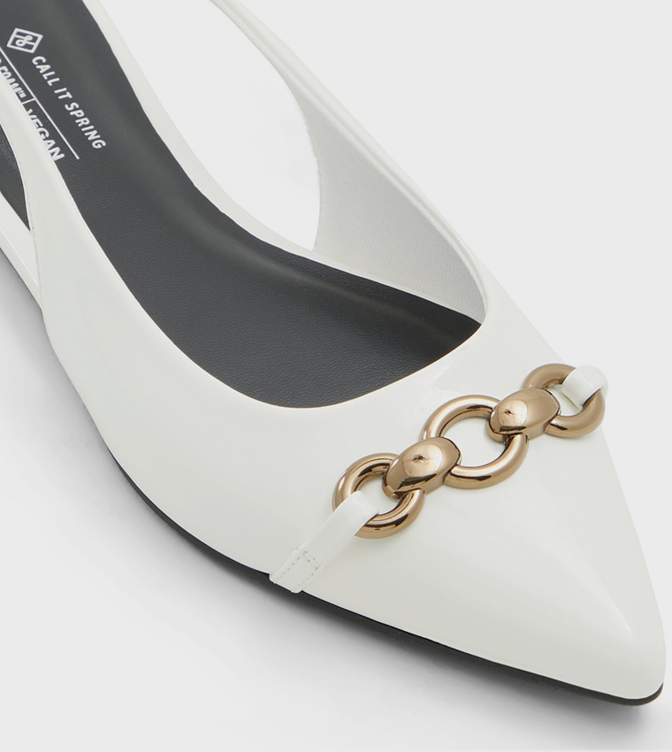 DARYA Metal Accent Slingback Flats