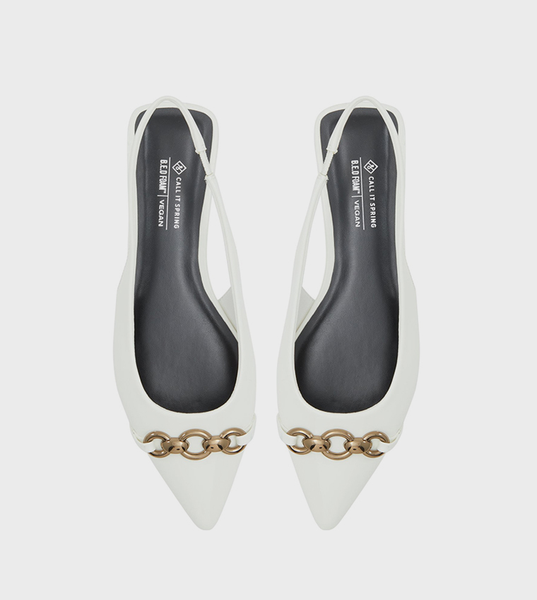 DARYA Metal Accent Slingback Flats