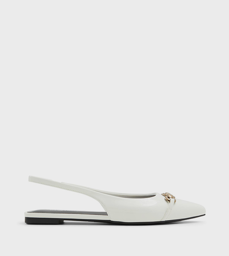 DARYA Metal Accent Slingback Flats