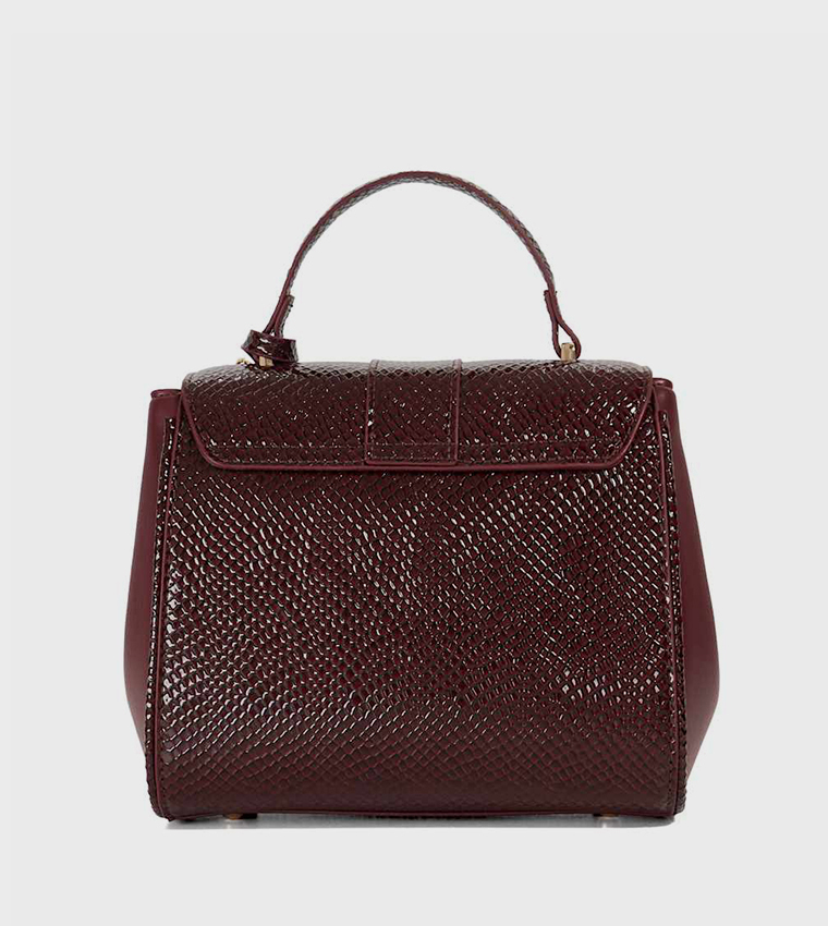 DASSIOS Textured Flap Top-Handle Bag
