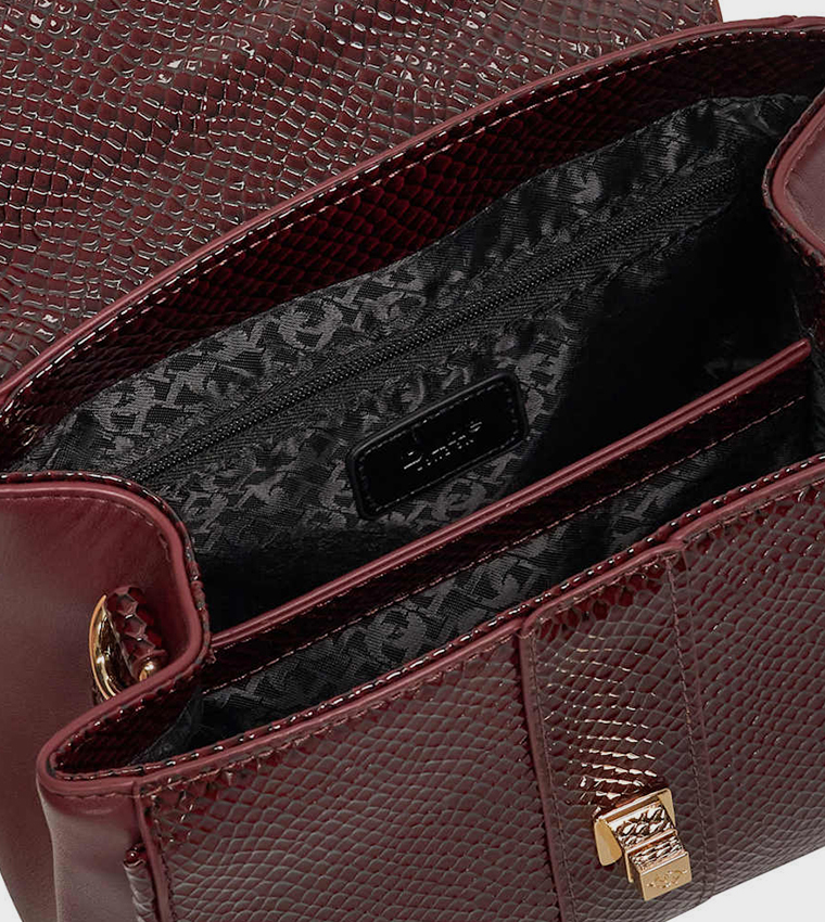 DASSIOS Textured Flap Top-Handle Bag