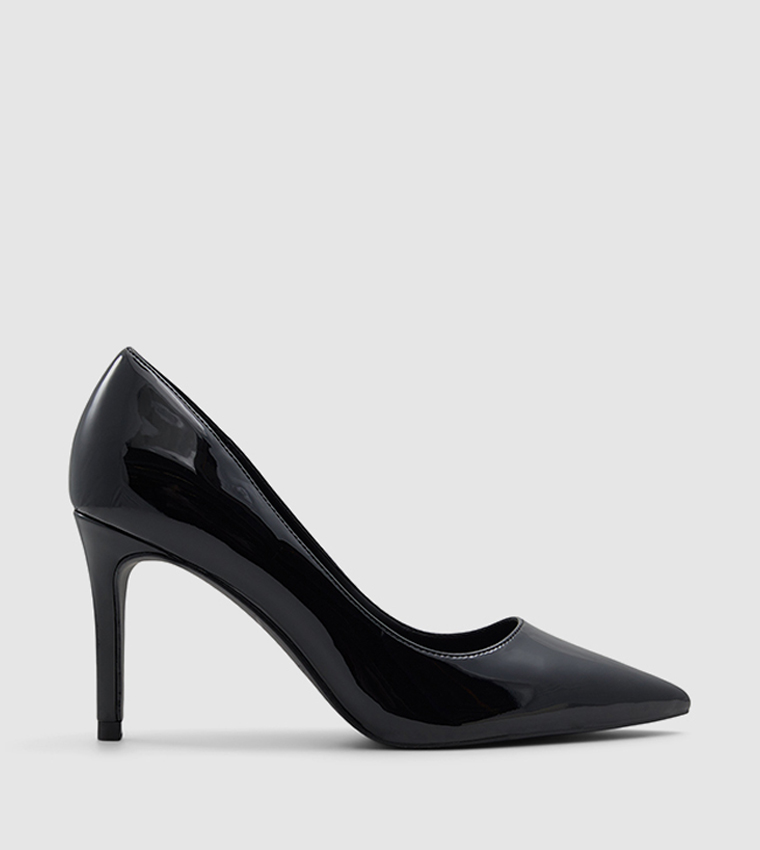 Black patent hot sale court shoes