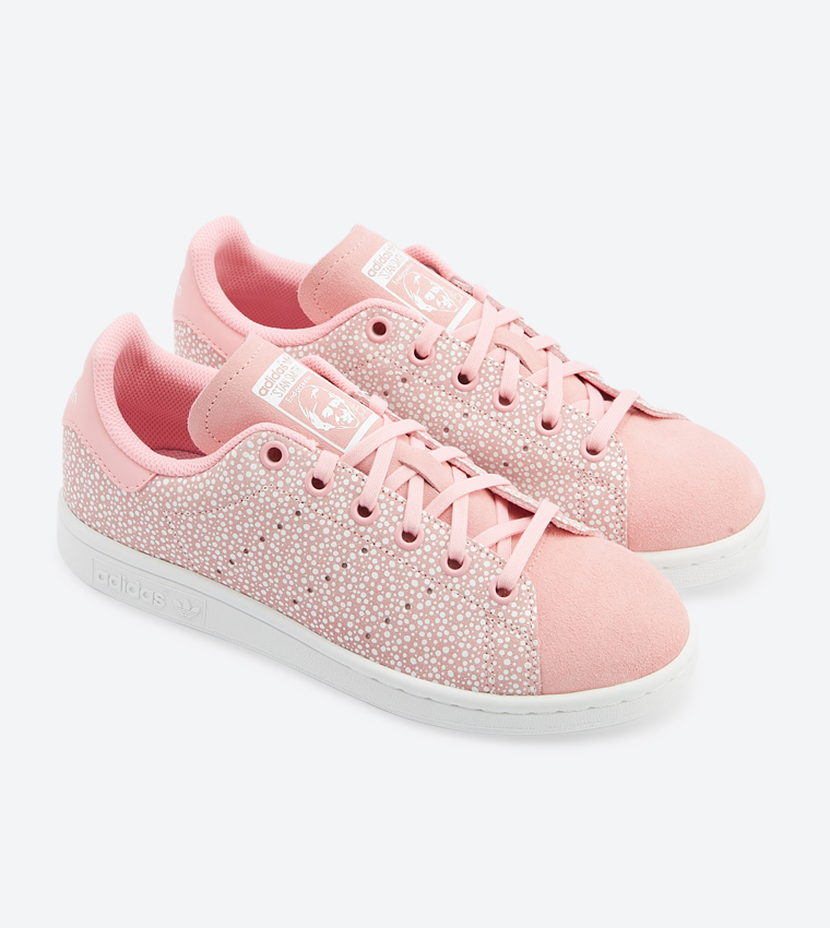 Buy Adidas Originals Stan Smith Lace Up Closure Sneakers Pink