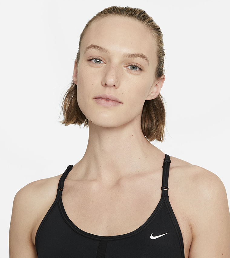 Buy Nike Dry Fit Indy Longline Sports Bra In Black