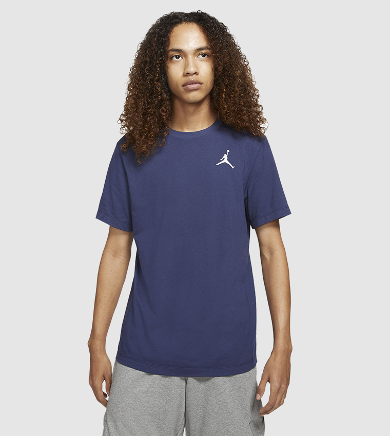 Buy Nike M J Jumpman Emb Short Sleeve Crew T Shirt In Blue