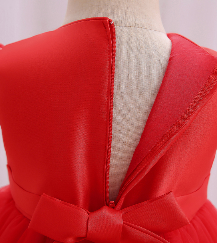 Gigi Faux Flower Fit and Flare Dress