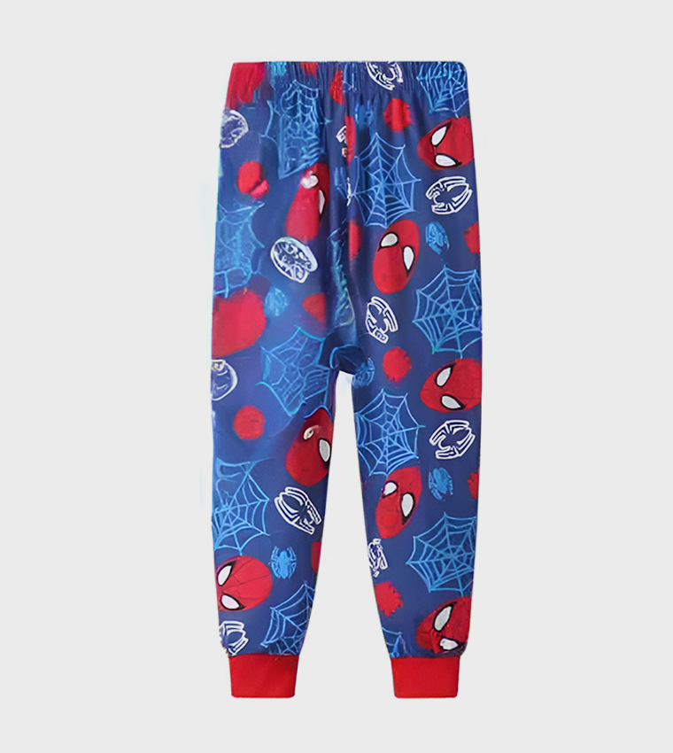 Spiderman Hero Printed Long Sleeves Pyjama Set