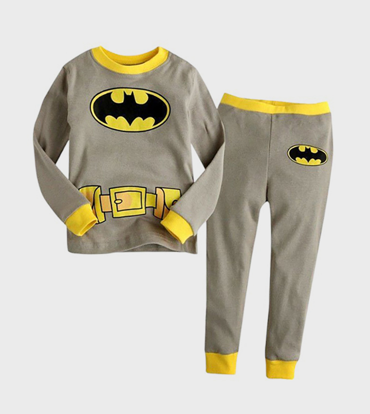 Batman Cave Cozy Printed Long Sleeves Pyjama Set