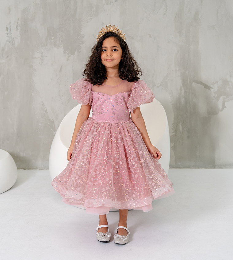 فستان كاترينا مزين بالترتر