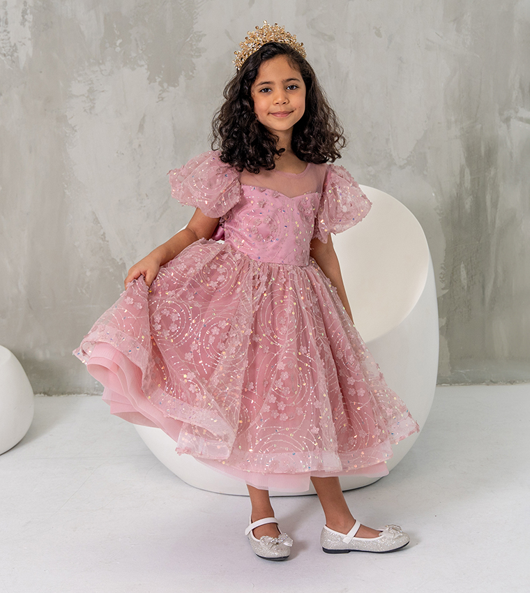 فستان كاترينا مزين بالترتر