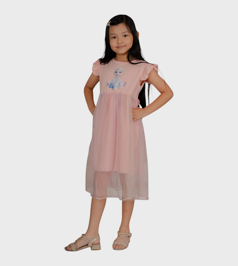 Buy Ddaniela Elsa Frozen Wonderland Midi Dress In Pink | 6thStreet Saudi  Arabia