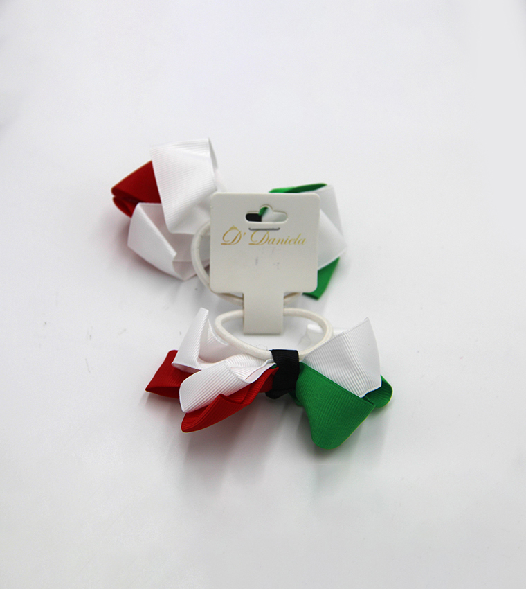 2-Pack UAE National Flag Small Ribbon Bow Clips