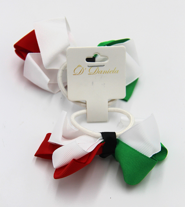 2-Pack UAE National Flag Small Ribbon Bow Clips