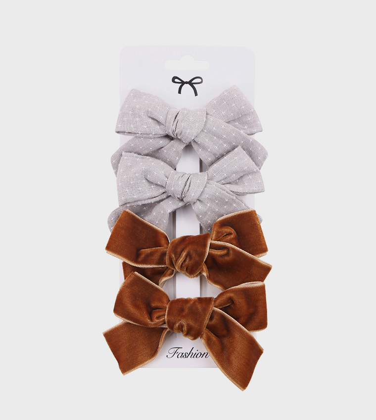 RANA Ribbon Bow Clips Set