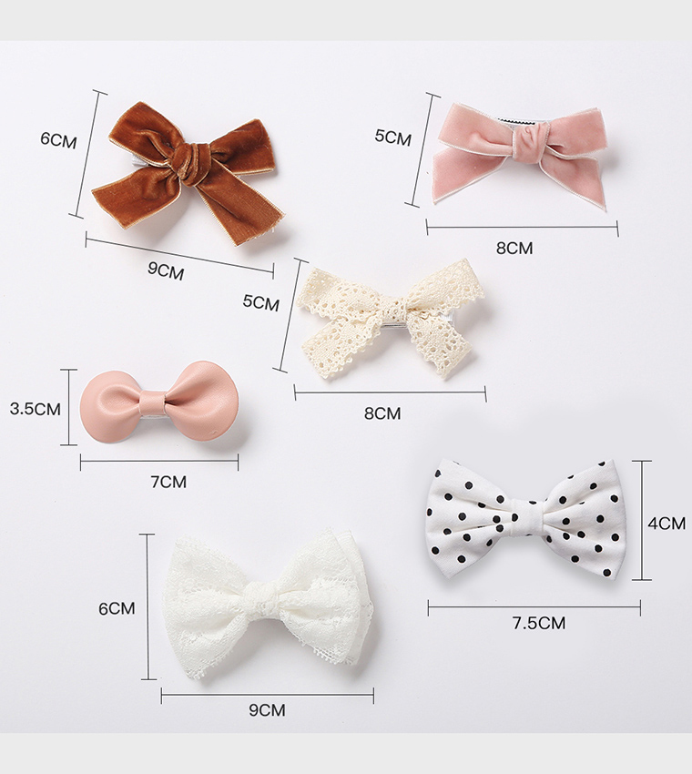 RANA Ribbon Bow Clips Set