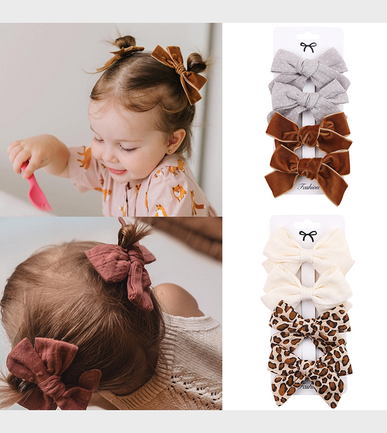 RANA Ribbon Bow Clips Set