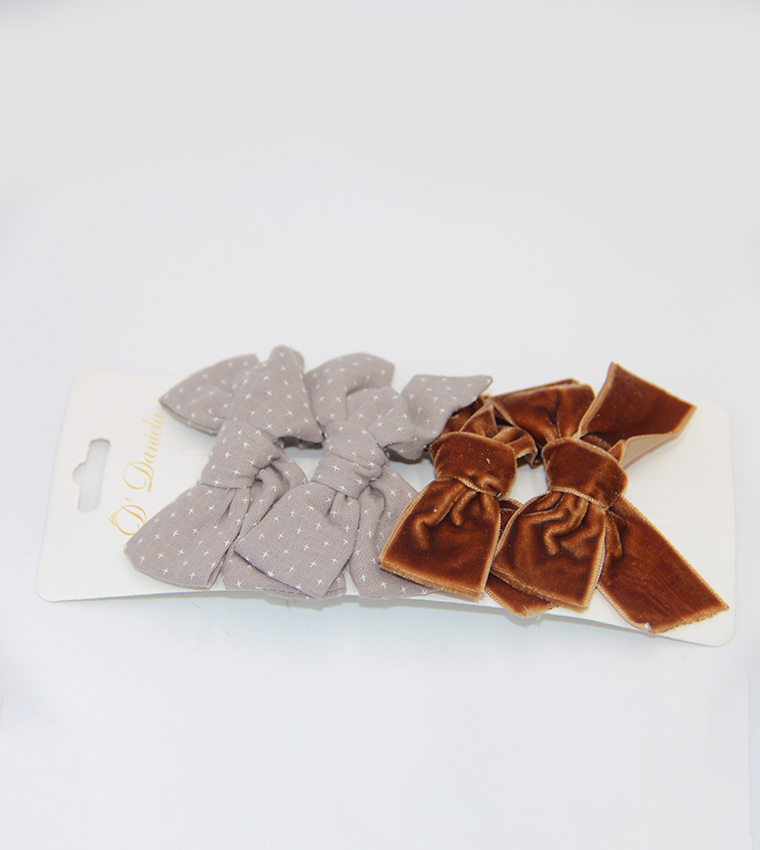 RANA Ribbon Bow Clips Set