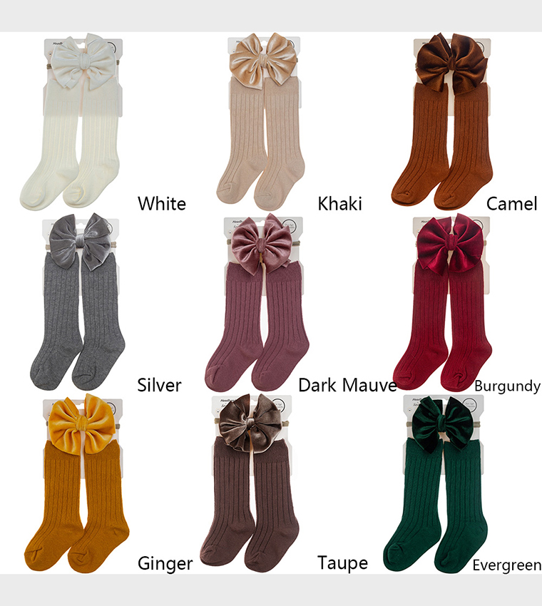 طقم جوارب ومشابك شعر ميخا