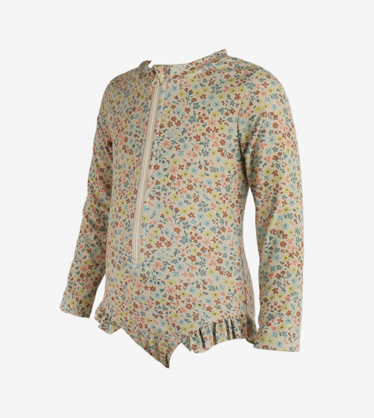 Autumn Blossom V-Cut Swimsuit