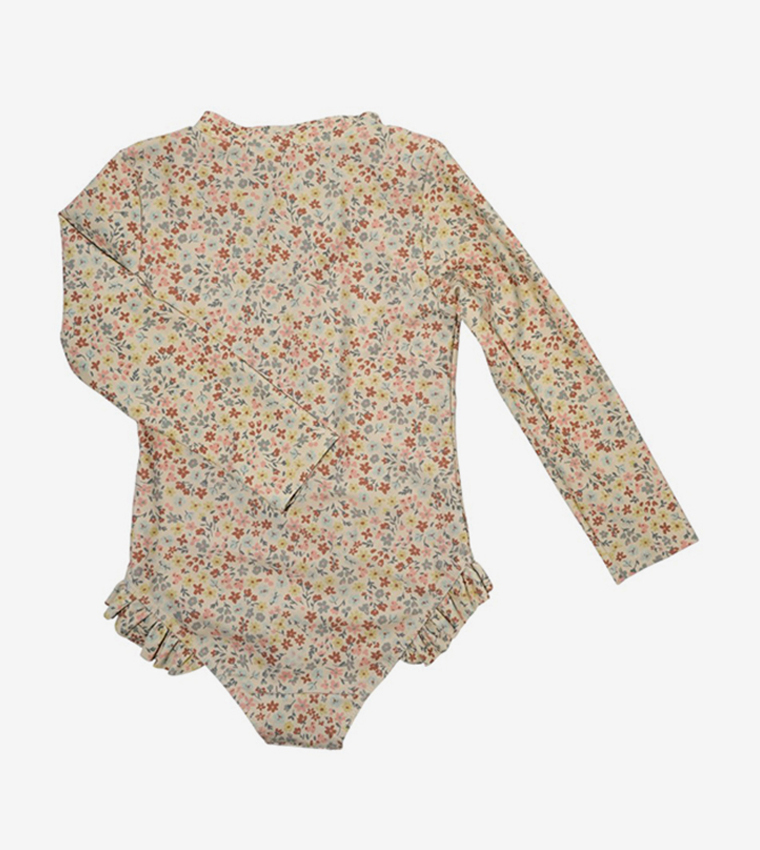 Autumn Blossom V-Cut Swimsuit