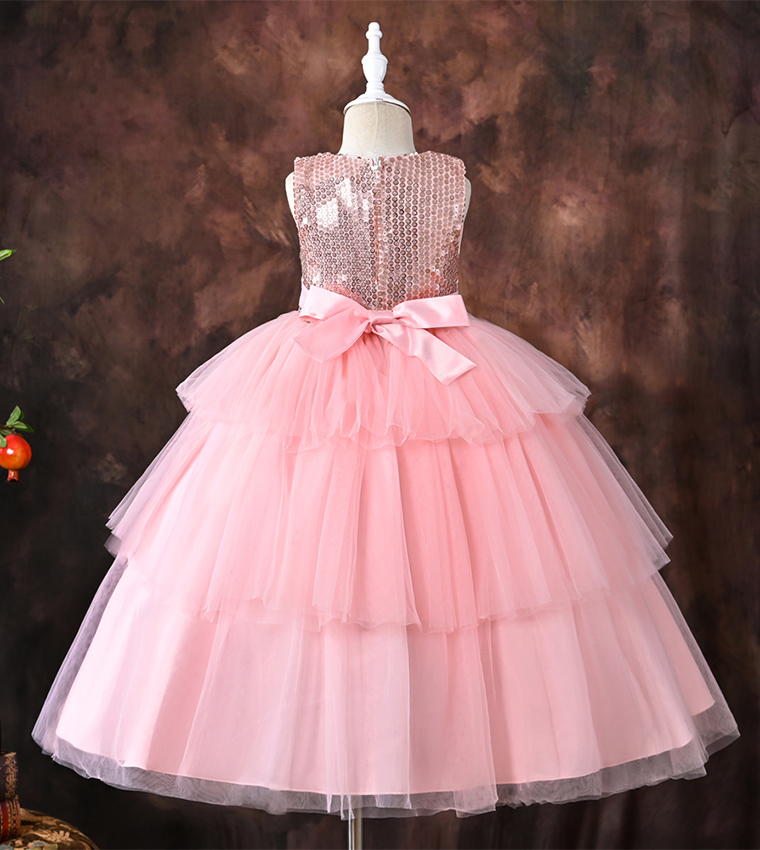 Embellished Tulle Layered Dress