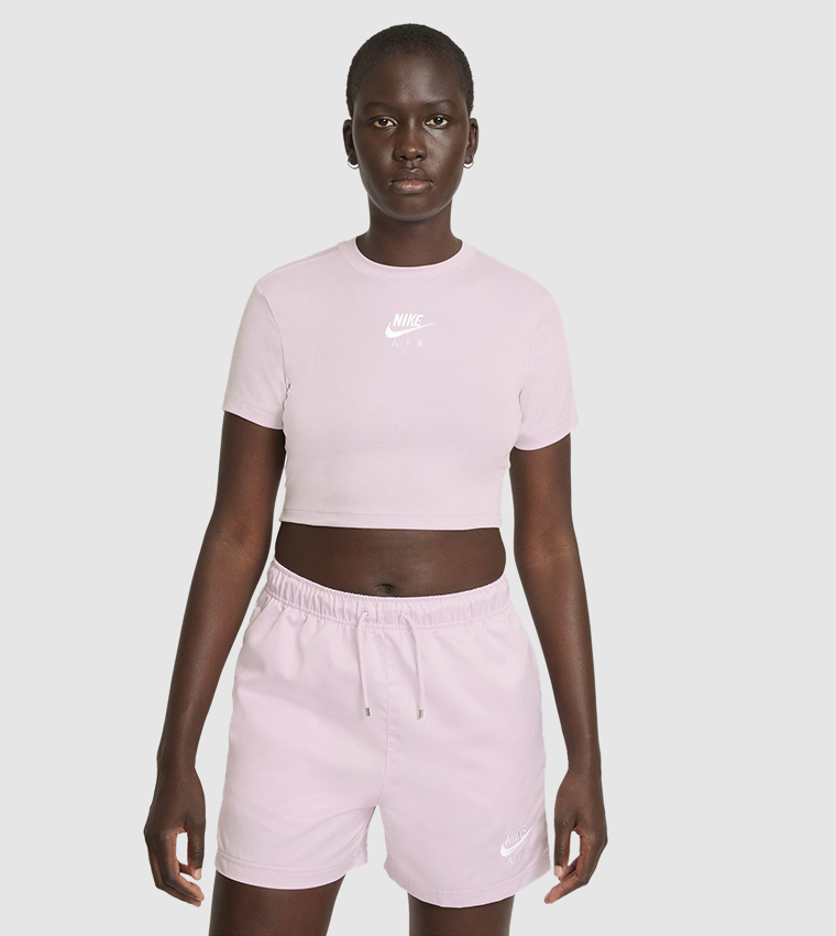 Buy Nike W Nsw Air Crop Short Sleeve Top In Pink 6thStreet Bahrain