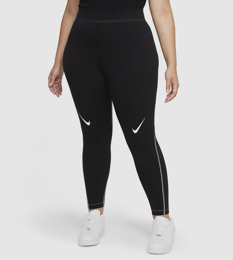 Nike Sportswear Black Nike Leggings Plus Size NA-Z34 (Women Nike