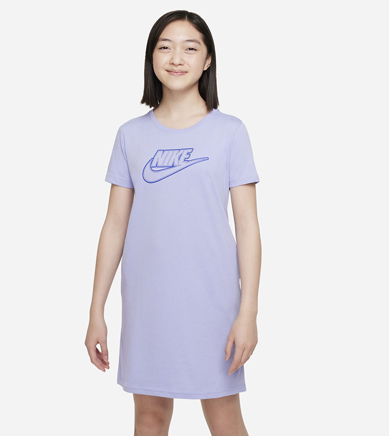 Buy Nike Futura Short Sleeves T Shirt Dress In Blue 6thStreet UAE