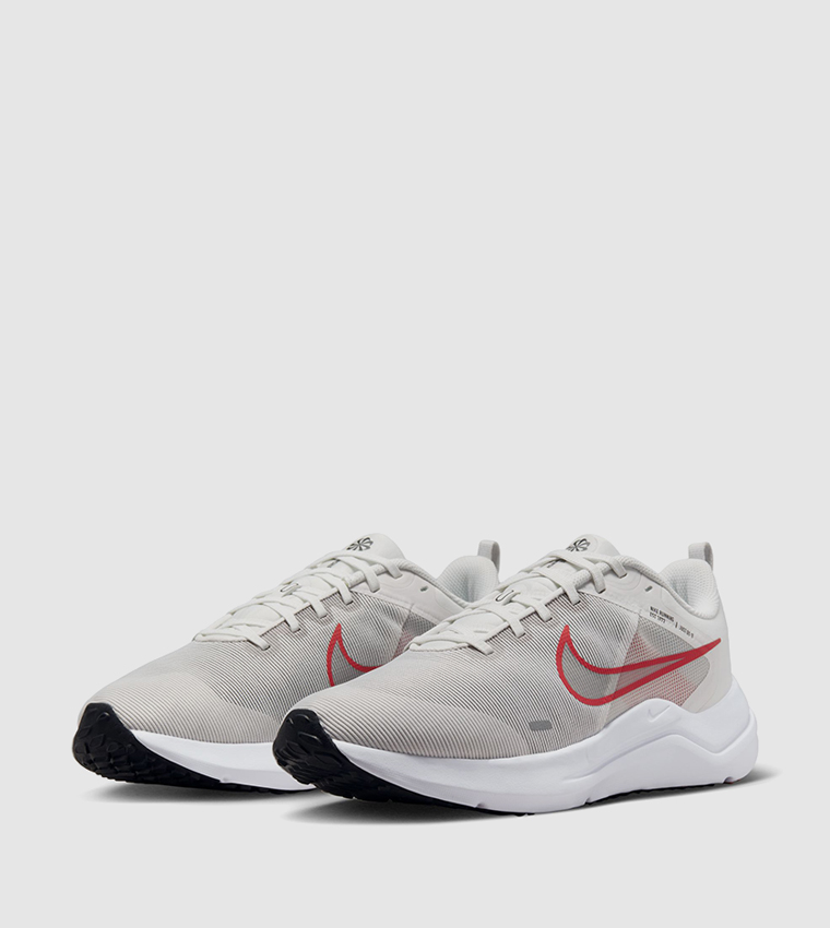 Buy Nike DOWNSHIFTER 12 Textured Lace Up Shoes In Cream 6thStreet