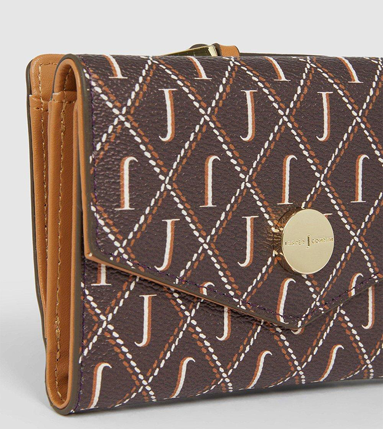 Buy Debenhams Textured Long Wallet In Brown 6thStreet Bahrain
