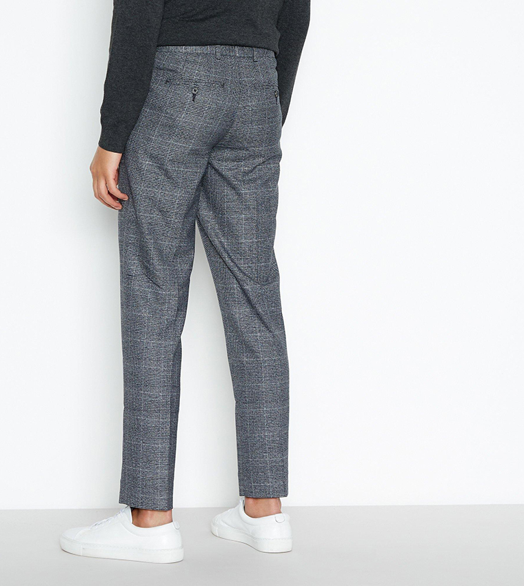 Buy Debenhams High Waist Check Trousers In Grey 6thStreet Bahrain