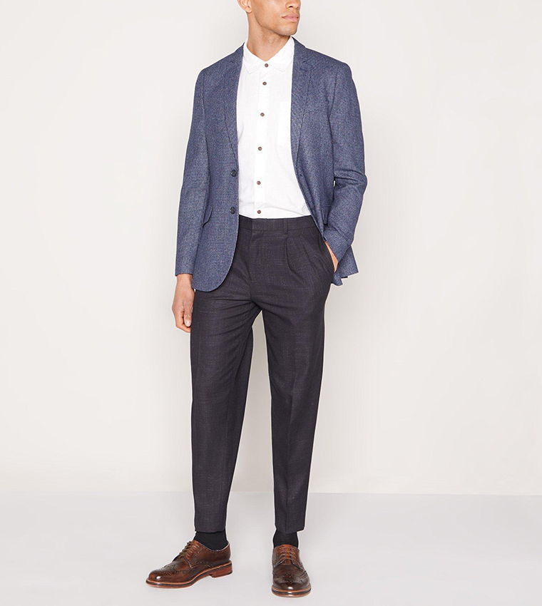 Buy Debenhams Wool Blend Long Sleeves Blazer In Navy 6thStreet Saudi Arabia