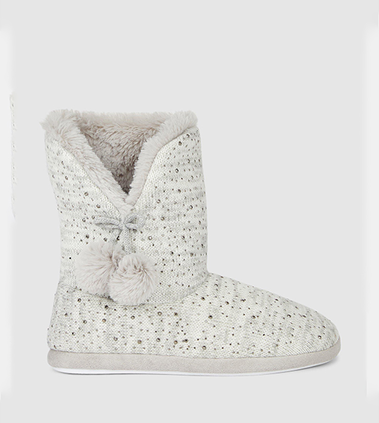 Debenhams grey boots hotsell