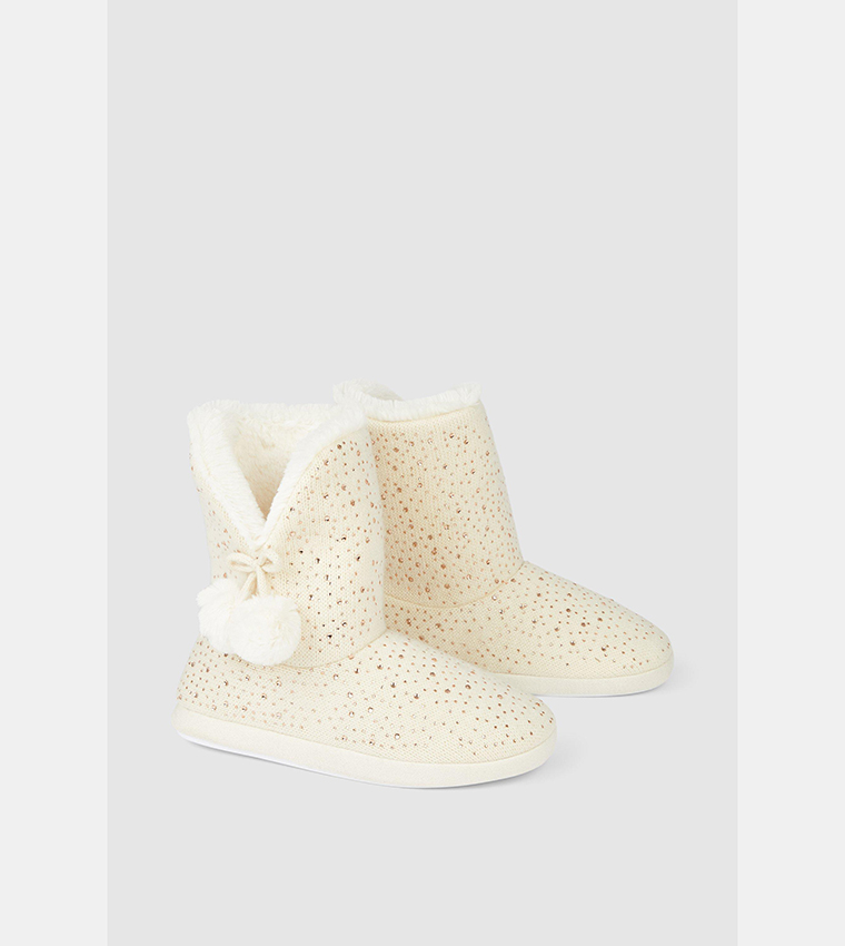 Buy Debenhams Sparkle Ankle Boots In Beige 6thStreet Qatar