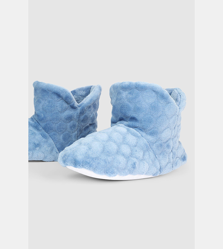 Buy Debenhams Spot Slipper Boots In Blue 6thStreet Qatar