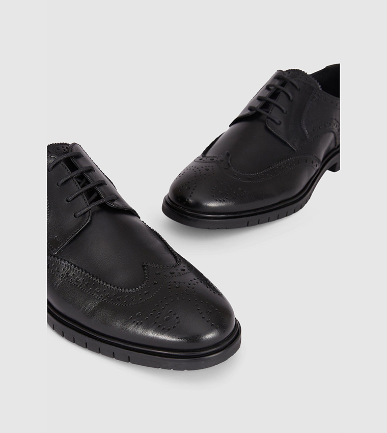 Buy Debenhams Airsoft Wide Fit Comfort Flex Sole Leather Derby Shoes In