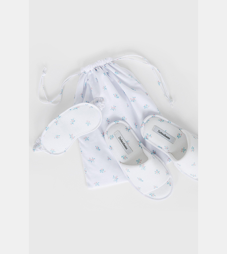 Buy Debenhams Slipper Eyemask Bag Set In Multiple Colors 6thStreet Saudi Arabia