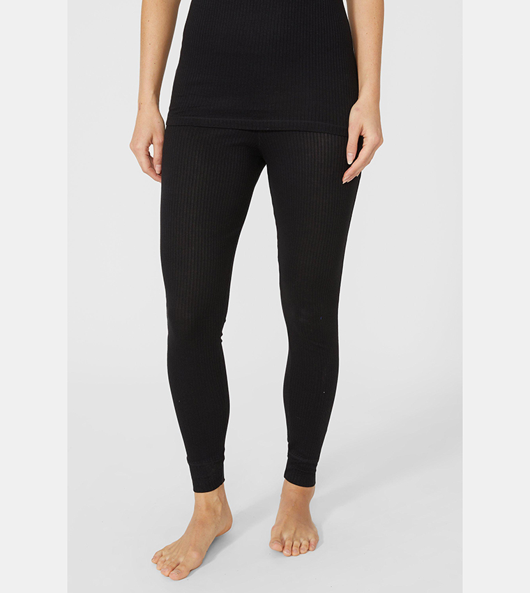 Buy Debenhams Viscose Rib Leggings In Black 6thStreet Bahrain