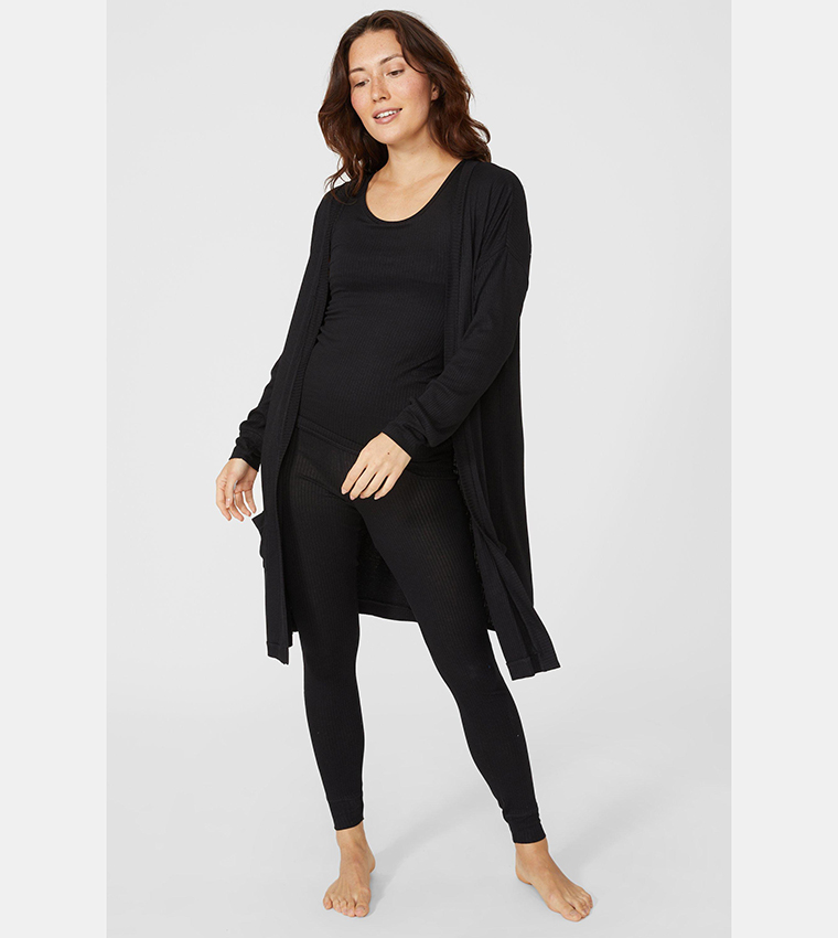 Buy Debenhams Viscose Rib Leggings In Black 6thStreet Bahrain