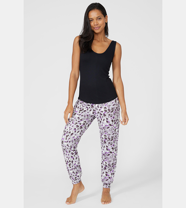 Buy Debenhams Viscose Rib Sleep Top With Secret Support In Black 6thStreet Qatar