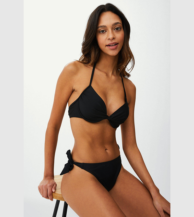Debenhams black bikini bottoms sales