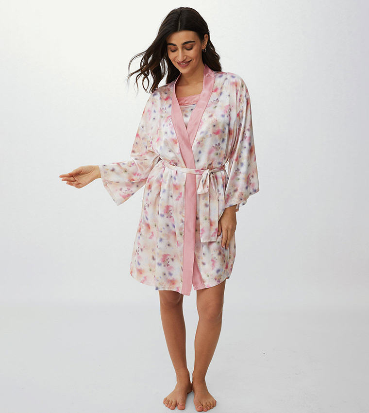 Debenhams pink dressing gown cheap