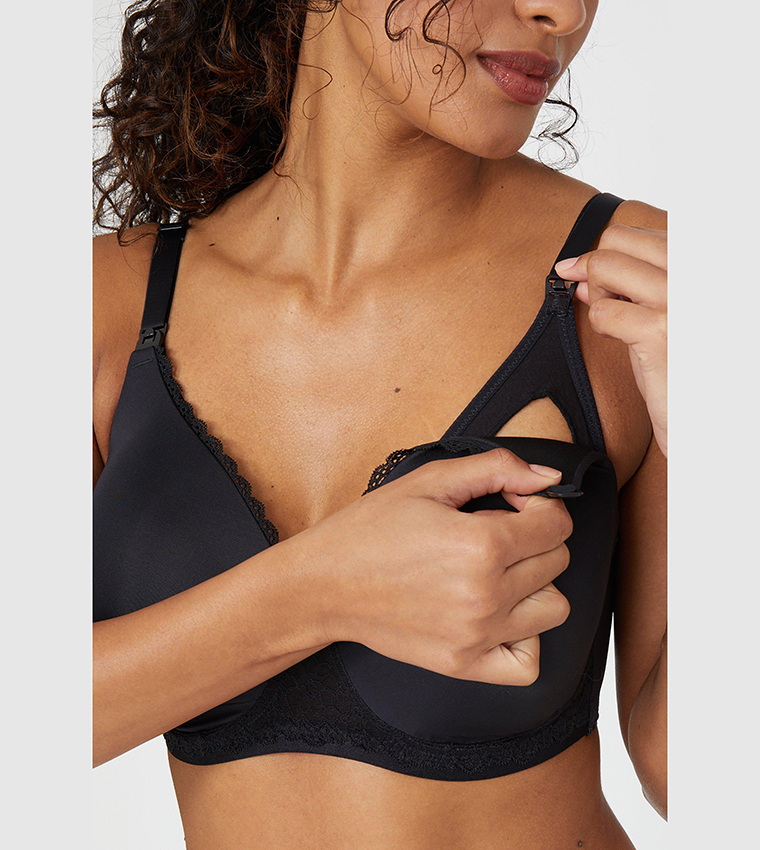 Buy Debenhams Outlet Lace Padded Nursing Bra In Black 6thStreet Qatar
