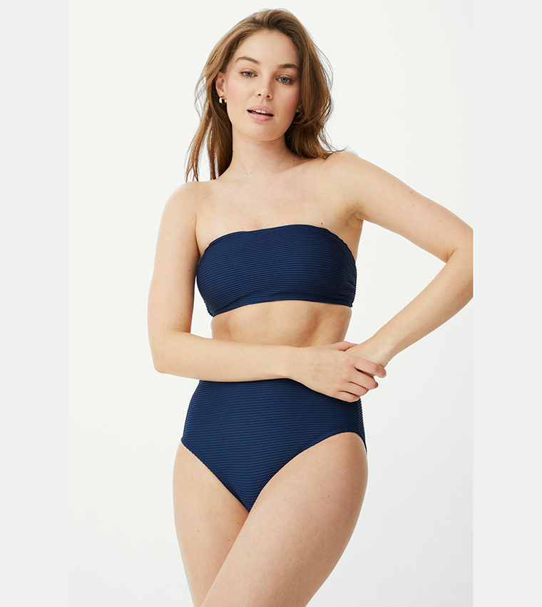 Home Rituals Textured Bandeau Bikini Top